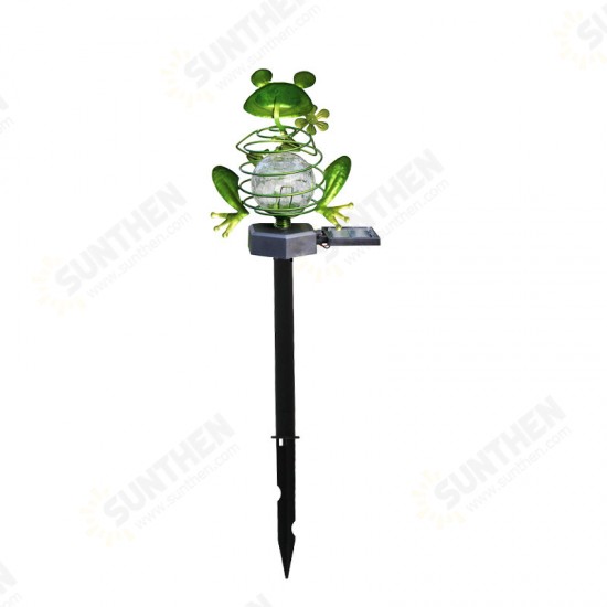 LED Solar Powered Lawn Light Frog Ground Plug Spring Lamp Outdoor Garden Yard Landscape Decoration