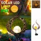 White Light Solar Light Pole Solar Flame Light Antique Solar Street Light Garden Light Lawn Light