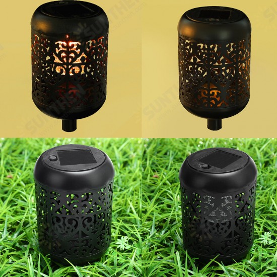 Outdoor 10 LED Solar Torch Flickering Flame Light Garden Waterproof Yard Lamp