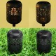 Outdoor 10 LED Solar Torch Flickering Flame Light Garden Waterproof Yard Lamp