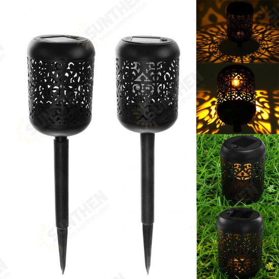 Outdoor 10 LED Solar Torch Flickering Flame Light Garden Waterproof Yard Lamp