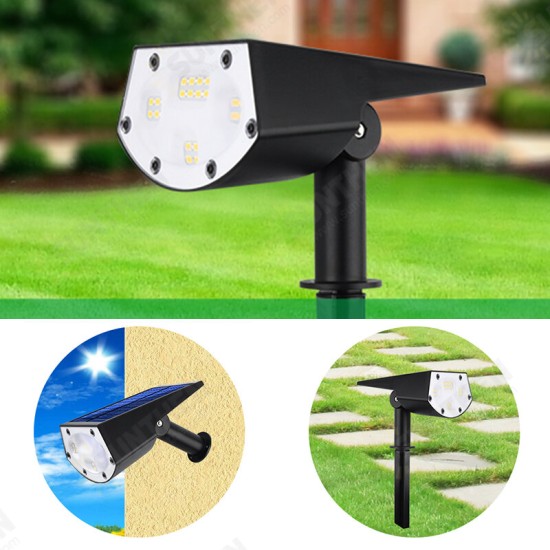 Rotatable Solar Powered Waterproof 20LED Lawn Lamp Outdoor Spotlight Garden Landscape Light