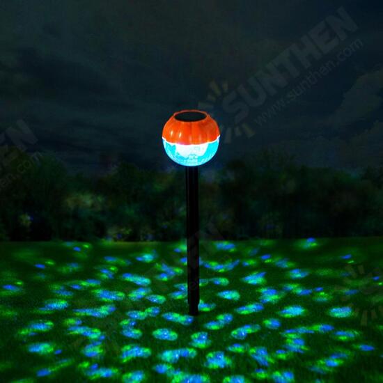 Solar 3 LED Color Changing Ball Garden Light Waterproof Outdoor Yard Landscape Lamp