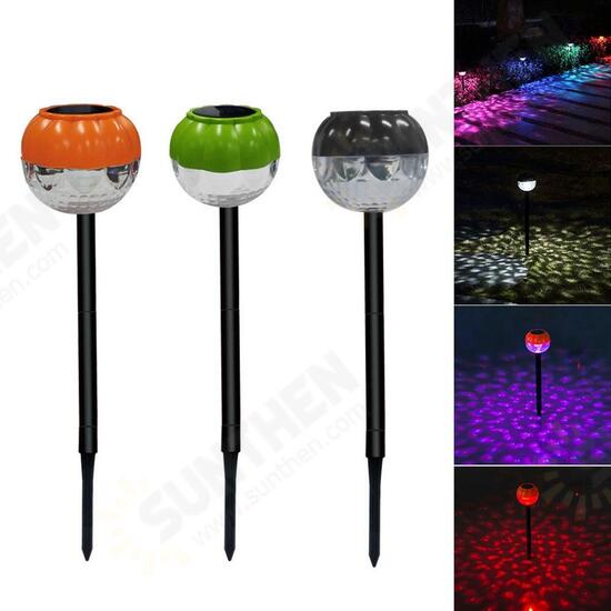 Solar 3 LED Color Changing Ball Garden Light Waterproof Outdoor Yard Landscape Lamp