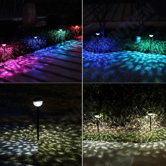 Solar 3 LED Color Changing Ball Garden Light Waterproof Outdoor Yard Landscape Lamp