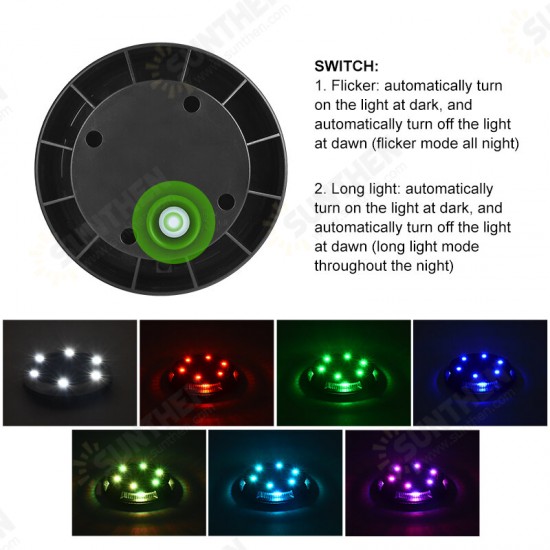 Solar Colorful Buried Lights Outdoor RPG Ground Plug Lights LED Outdoor Garden Lights Embedded Lawn Lights