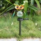 Solar Owl LED Lawn Lights Wrought Iron Ground Plug Solar Garden Lamp