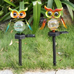 Solar Owl LED Lawn Lights Wrought Iron Ground Plug Solar Garden Lamp Solar Owl LED Lawn Lights Wrought Iron Ground Plug Solar Garden Lamp