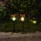 Solar Owl LED Lawn Lights Wrought Iron Ground Plug Solar Garden Lamp