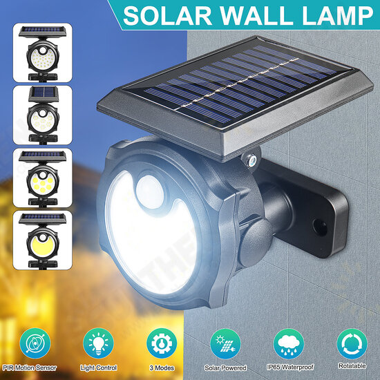 Solar Power LED Outdoor Path Lawn Lamp Spotlight Yard Garden Pathway Wall Light