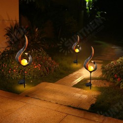 Solar Power Metal LED Ornament Landscape Light Outdoor Flame Effect Lawn Yard Garden Decor Solar Power Metal LED Ornament Landscape Light Outdoor Flame Effect Lawn Yard Garden Decor