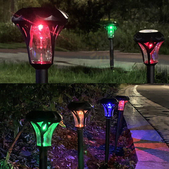 Solar Powered LED Ground Lawn Light Outdoor Garden Yard Waterproof Lamp Landscape Lighting Decoration