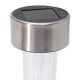 Solar Powered LED Lawn Light Post Stake Patio Outdoor Stainless Steel Garden Lamp