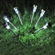 Solar Powered LED Lawn Light Post Stake Patio Outdoor Stainless Steel Garden Lamp