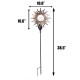 Solar Powered LED Stake Lawn Light Sunflower Waterproof Patio Outdoor Garden Path Lamp