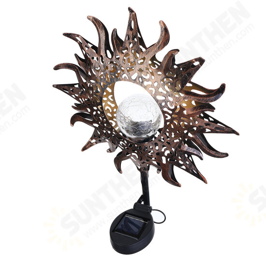 Solar Powered LED Stake Lawn Light Sunflower Waterproof Patio Outdoor Garden Path Lamp