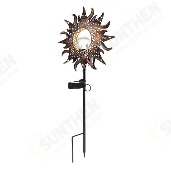 Solar Powered LED Stake Lawn Light Sunflower Waterproof Patio Outdoor Garden Path Lamp