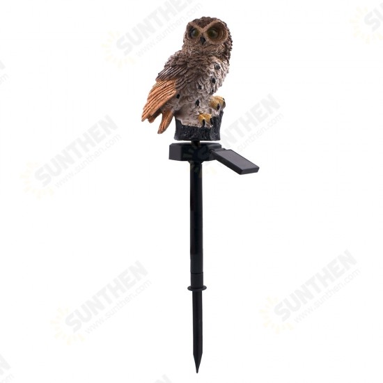 Solar Powered Owl LED Lawn Lamp Garden Decor Waterproof Landscape Light