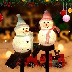 Solar Snowman Garden Light LED Landscape Decorations Lawn Lamp Christmas Series Cartoon Snowman Outdoor Insert The Ground Lamp Solar Snowman Garden Light LED Landscape Decorations Lawn Lamp Christmas Series Cartoon Snowman Outdoor Insert The Ground Lamp