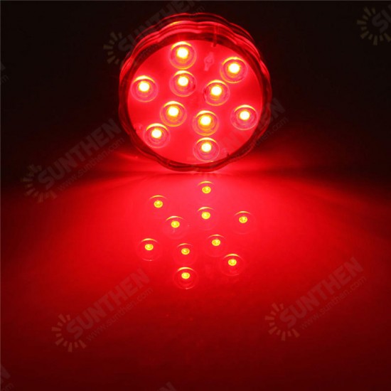 Waterproof 10 LED RGB Remote Control Night Light Submersible Christmas Party Vase Base Light