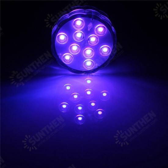 Waterproof 10 LED RGB Remote Control Night Light Submersible Christmas Party Vase Base Light