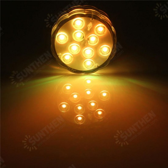 Waterproof 10 LED RGB Remote Control Night Light Submersible Christmas Party Vase Base Light