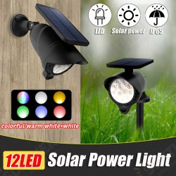 Waterproof LED Solar Lawn Light Colorful/Warm White+White Outdoor Wall Ground Garden Pathway Security Lamp Waterproof LED Solar Lawn Light Colorful/Warm White+White Outdoor Wall Ground Garden Pathway Security Lamp