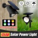 Waterproof LED Solar Lawn Light Colorful/Warm White+White Outdoor Wall Ground Garden Pathway Security Lamp