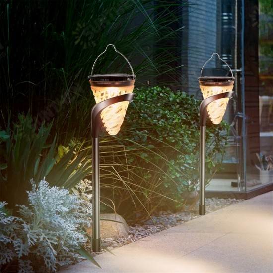 Waterproof LED Solar Powered Lawn Lamp Garden Yard Stake Landscape Pathway Light Decor