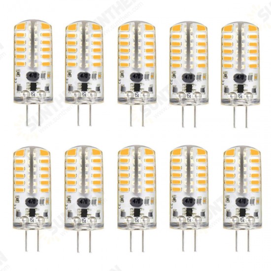 10PCS DC12V 3W G4 3014 48SMD LED Light Bulb Bi-Pin Base Capsule Corn Lamp 3000K-6000K Ultra Bright Lamp Bulbs