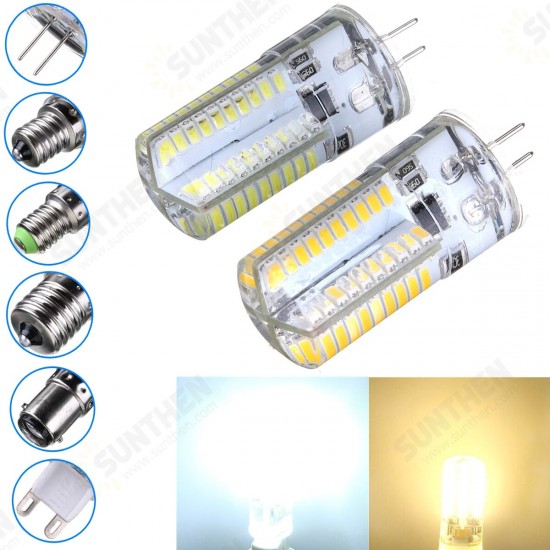 110-120V 3W 80LED 3014 SMD E12 LED Dimmable Silicone Crystal Bulb