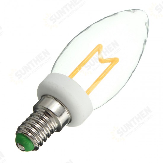 220V 4W 4E14/E27 Warm White LED Light Bulb Edison M Shape Retro Light