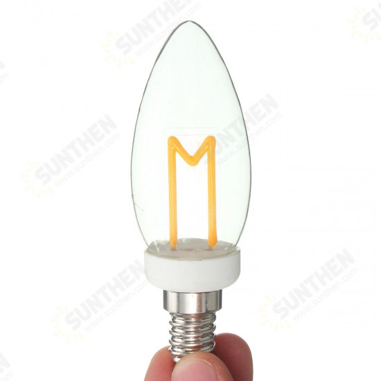 220V 4W 4E14/E27 Warm White LED Light Bulb Edison M Shape Retro Light