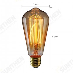 2Pcs 110v 60w Edison Retro Series Tungsten Lamp Straight Wire 2Pcs 110v 60w Edison Retro Series Tungsten Lamp Straight Wire