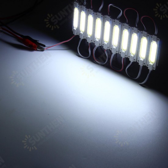 10 PCS Waterproof COB Injection LED Module Strip Light Window Store Front Lighting Lamp DC12V