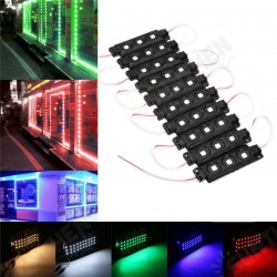 10PCS SMD5050 Waterproof 3LEDs Module Colorful Decorative Strip Light for Home DC12V 10PCS SMD5050 Waterproof 3LEDs Module Colorful Decorative Strip Light for Home DC12V