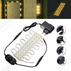 1.5M SMD5050 Waterproof Warm White LED Module Strip Light Kit Mirror Signage Lamp + Adapter DC12V 1.5M SMD5050 Waterproof Warm White LED Module Strip Light Kit Mirror Signage Lamp + Adapter DC12V