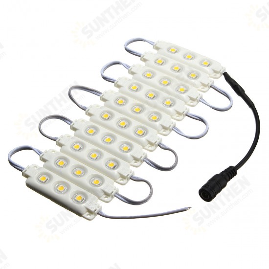 1.5M SMD5050 Waterproof Warm White LED Module Strip Light Kit Mirror Signage Lamp + Adapter DC12V