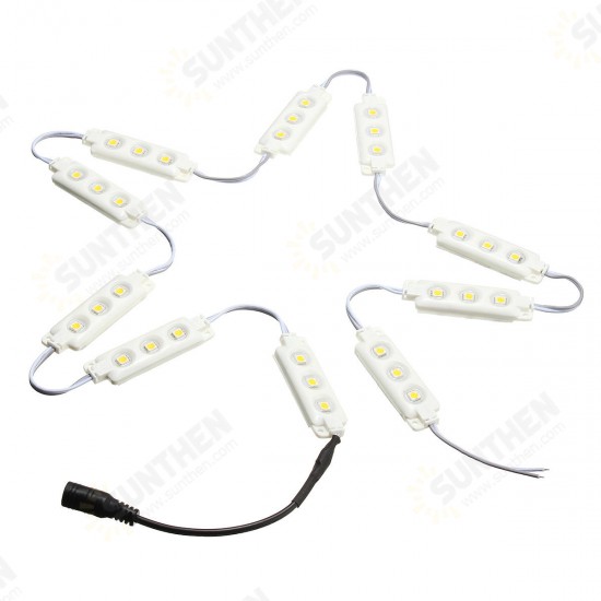 1.5M SMD5050 Waterproof Warm White LED Module Strip Light Kit Mirror Signage Lamp + Adapter DC12V