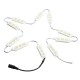 1.5M SMD5050 Waterproof Warm White LED Module Strip Light Kit Mirror Signage Lamp + Adapter DC12V