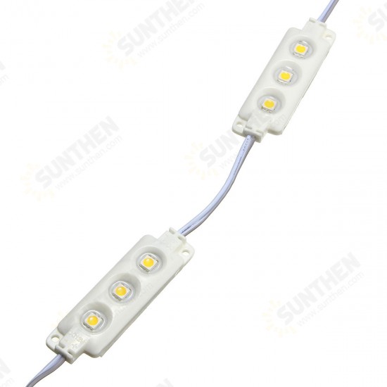 1.5M SMD5050 Waterproof Warm White LED Module Strip Light Kit Mirror Signage Lamp + Adapter DC12V