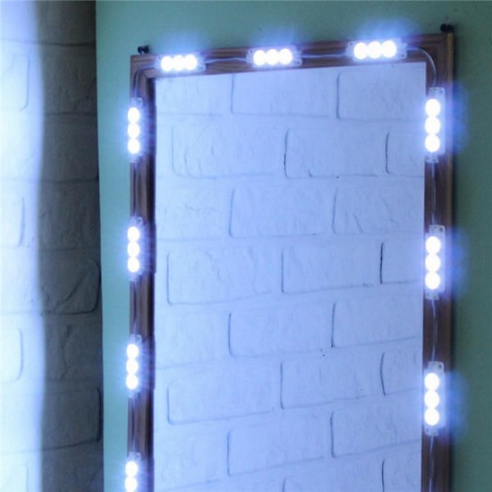 1.5M SMD5630 Waterproof White LED Module Strip Light Kit Mirror Signage Lamp + Adapter DC12V