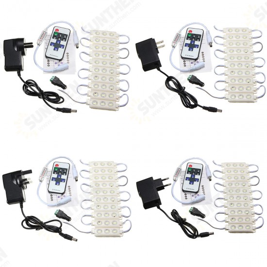 1.5M SMD5630 Waterproof White LED Module Strip Light Kit Mirror Signage Lamp + Adapter DC12V