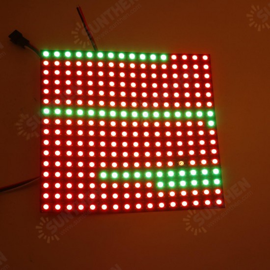 16*16CM WS2812 256 Pixels Digital Matrix LED Module Strip + 13Keys Remote Control + DC Controller DC5V