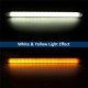 2PCS Car Motorcycle 36LED Turn Signal Flowing LED Strip Light White&Yellow 12V