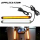 2PCS Car Motorcycle 36LED Turn Signal Flowing LED Strip Light White&Yellow 12V