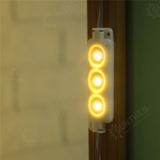 3M SMD5050 Waterproof Warm White LED Module Strip Light Kit Mirror Signage Lamp + Adapter DC12V