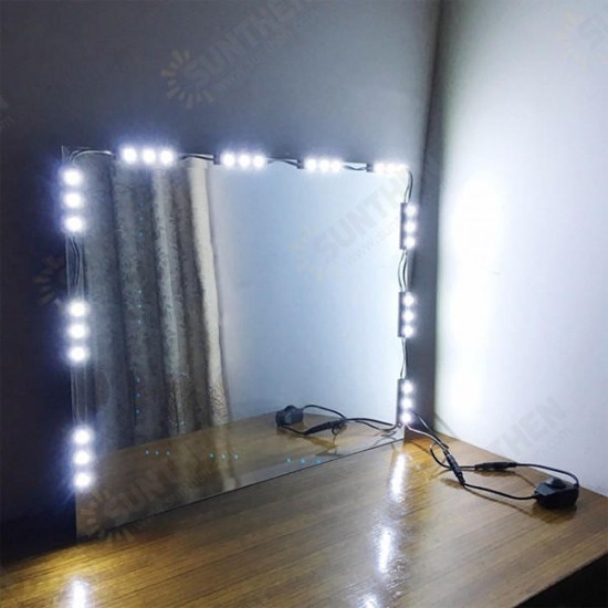 3M SMD5050 Waterproof White LED Module Strip Light Kit Mirror Signage Makeup Lamp + Adapter DC12V