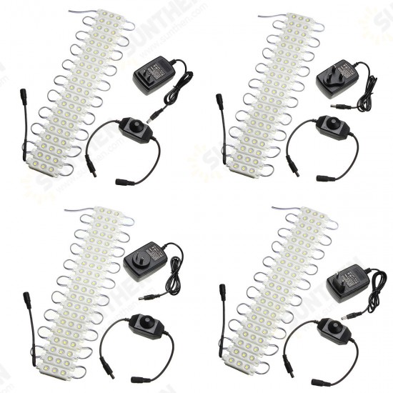 3M SMD5050 Waterproof White LED Module Strip Light Kit Mirror Signage Makeup Lamp + Adapter DC12V