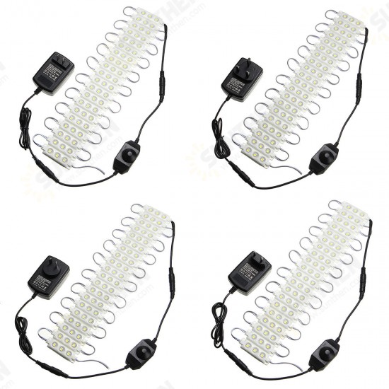 3M SMD5050 Waterproof White LED Module Strip Light Kit Mirror Signage Makeup Lamp + Adapter DC12V